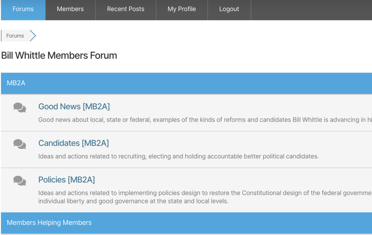 Bill Whittle Members Forum Launch