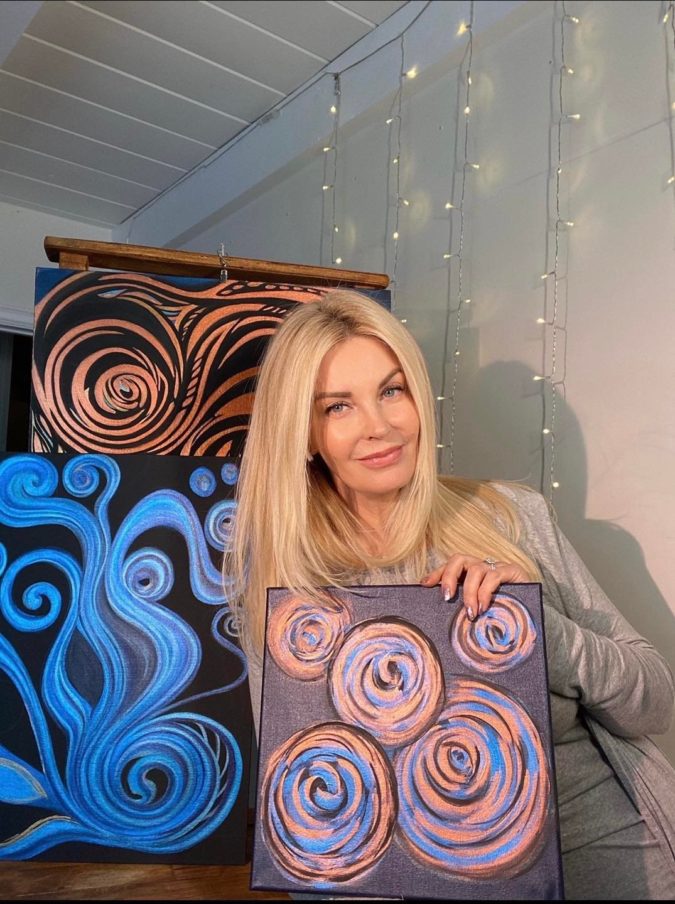 Natasha learning to paint